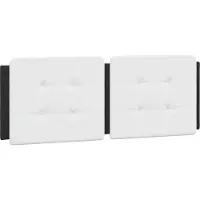 vidaXL Hoofdbordkussen "Zadar" 140 cm kunstleer wit en zwart