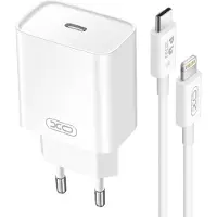 XO Compacte 20W USB-C Power Delivery-oplader met 60W USB-C-kabel, Wit