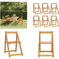 vidaXL Tuinstoelen inklapbaar 6 st massief acaciahout - Tuinstoel - Tuinstoelen - Houten Stoel - Houten Tuinstoel