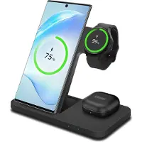 MMOBIEL Draadloos Oplaadstation Geschikt voor Smartphone, Smart Watch en Oordopjes- 3 in 1 Draadloze Oplader Geschikt voor MagSafe - 15W – Draadloze Snellader