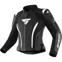 SHIMA Miura 2.0 Dames Zwart Wit Leren Motorjas Maat 42
