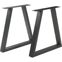 En.casa Stalen onderstel Greiling set van 2 tafelpoot 72x70 cm zwart []