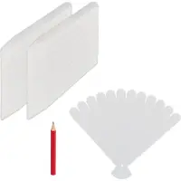 Relaxdays steeketiketten - 300 stuks - 13 cm lang - voor moestuin - kunststof plantenlabels - wit