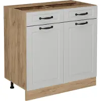 Vicco R-Line Keukenonderkast – 80 cm zonder werkblad Wit Landhuis