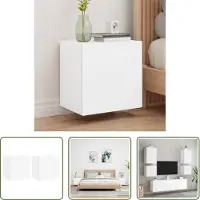 The Living Store Tv-wandmeubel - Tv-wandmeubels - Zwevend Tv-meubel - Tv-wandmeubel - Tv-wandmeubels 2 st 40,5x30x40 cm bewerkt hout wit