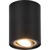 TRIO COOKIE - Plafondlamp - Zwart-goud - excl. 1x GU10 4,9 W - Zwenkbaar - Plafondbevestiging
