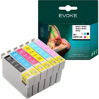 Evoke 6 inktpatronen voor Epson T0791 + T0792 + T0793 + T0794 + T0795 + T0796 XL ️