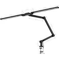 Activeshop LED Manicurelamp L04 Zwart – Professionele Behandellamp voor Werkblad & Bureau met Touchbediening, Dimbaar Licht en Schaduwloze Verlichting