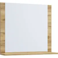 VCM Badkamerspiegel Wandspiegel Hangspiegel Badkamerspiegel Badkamerplankje Lendas 80 x 55