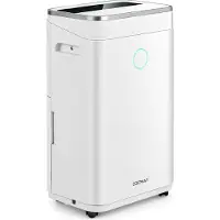 Costway 3-in-1 luchtontvochtiger, 25 liter per dag tot 30 m², inclusief 6,5 liter waterreservoir, automatische afvoer, 24-uurs timer, overloopbeveiliging, 42 dB, luchtontvochtiger
