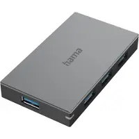 Hama USB 3.0 Hub (USB A), Docking station + USB-hub, Grijs