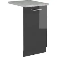 Vicco R-Line Vaatwasserfrontpaneel – 45 cm, WB Marmer Antraciet Hoogglans
