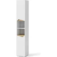 Vicco Marelle Badkamerkast – 30 x 180 cm met deuren en open vakken Wit