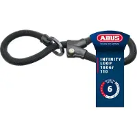 ABUS Fietsslot Kettingslot - Infinity Loop 1806 - Security level 6 - zwart - 110 cm - Geschikt voor elektrische fietsen en stadsfietsen
