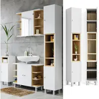 Vicco Aquis Badkamerkast – 30 x 190 cm Wit
