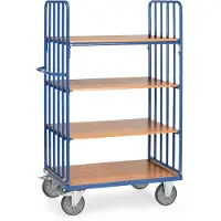 Fetra hoge etagewagen met 4 etages met laadvlak van 1200 x 800 mm