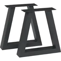 En.casa Stalen onderstel Greiling set van 2 tafelpoot 40x40 cm zwart []
