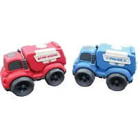 Lexibook Politiewagen en brandweerwagen, gemaakt van bioplastics, 10 cm