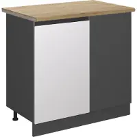Vicco R-Line Hoekkast – 86 cm, WB Eik Wit
