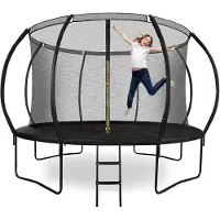 HyperMotion Trampoline Kind Buiten - - 366 cm - Rits Veiligheidsnet - Antislip Ladder - 150 Kg Max