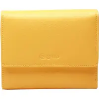 Esquire Leren Portemonnee Viktoria Flap Wallet Yellow Geel