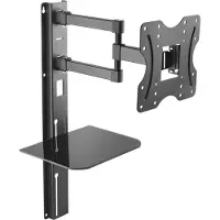 Macleans MC-771 - TV Muurbeugel met plank voor DVD 30 kg