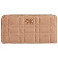 Calvin Klein Gevoerde Ritsportemonnee Beige