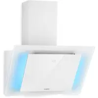 Klarstein Eleonora - Schuine afzuigkap, EEK A++, Afvoercapaciteit: 426 m³/u, Touch-bediening, RGB-sfeerkleur, 60 dB, Recirculatie en afvoer, LED-verlichting, Vetfilter, 60 cm, wit