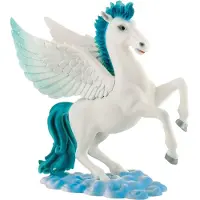 BULLYLAND Pegasus stijgerend - speelfiguur - 12 cm - wit blauw