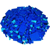 LEGO Blauwe bakstenen mix - 800 stuks - Blauwe bakstenen mix - NIEUW (LEGO Accessoires)
