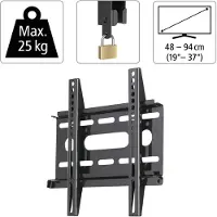 Hama TV-muurbeugel fix ultra plat 3 sterren zwart VESA 200x200 zwart