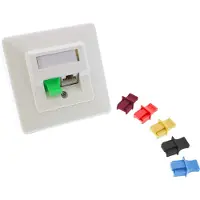 InLine RJ45 (m) afsluitcovers voor RJ45 (v) poorten - 100 stuks / groen
