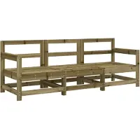 Sonstiges 3-delige Loungeset geïmpregneerd grenenhout