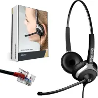 Gequdio Koptelefoon (Bedraad), Kantoorheadset, Zwart