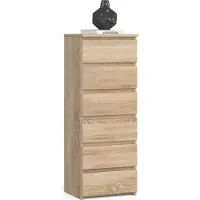 Akord Ladekast CL6 met 6 Lades / Furniture Factory / Sonoma Eik / 40x109x35 cm