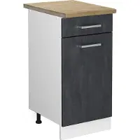 Vicco R-Line Keukenonderkast – 40 cm WB Eik Zwart beton