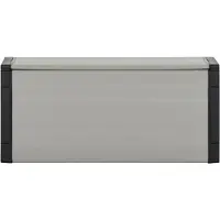 vidaXL Tuinafvalbak 85x34x40 cm grijs