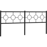 vidaXL Vervangend hoofdbord 200 cm metaal zwart