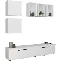 VCM ArilaL TV-meubel 4 deuren 3 planken wit.
