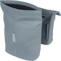 Basil tas city dubbel mik vegan leather | graphite blue