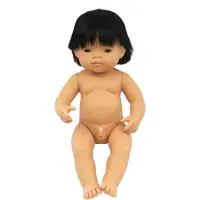 Miniland Pop - Pop Aziatische Jongen 38Cm - Met Vanillegeur - 10 Maanden