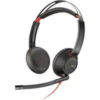 Plantronics Blackwire 5220 Headset Bedraad Hoofdband Oproepen/muziek USB Type-A Zwart, Rood