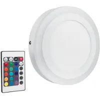 Ledvance LED-wandlamp Color+white round, wit / opaal, Woon-/ Eetkamer, Kunststof, Modern, LED wandlamp