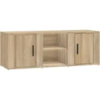 vidaXL Tv-meubel 100x31,5x35 cm bewerkt hout sonoma eikenkleurig