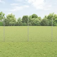 Syfax gaashek met palen 10 x 1,2 m Gegalvaniseerd staal Zilverkleurig