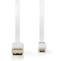 Nedis USB-Kabel | USB-A Male naar USB Micro-B Male | 480 Mbps | 1 m | 1 stuks - CCBP60500WT10 CCBP60500WT10
