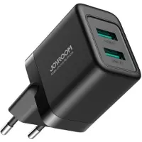 JOYROOM 2 Poorten USB-A Oplader 12W - Zwart