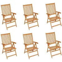 vidaXL Tuinstoelen 6 st met antracietkleurige kussens massief teakhout
