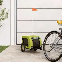 Prolenta Maison Exclusive - Fietsaanhanger voor honden, groen en zwart, gemaakt van Oxford-stof en metaal