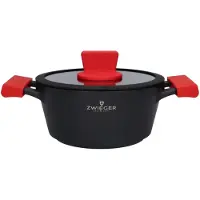 Zwieger OBSIDIAN Inductiepot met Deksel 20cm, Pan + steelpan, Zwart